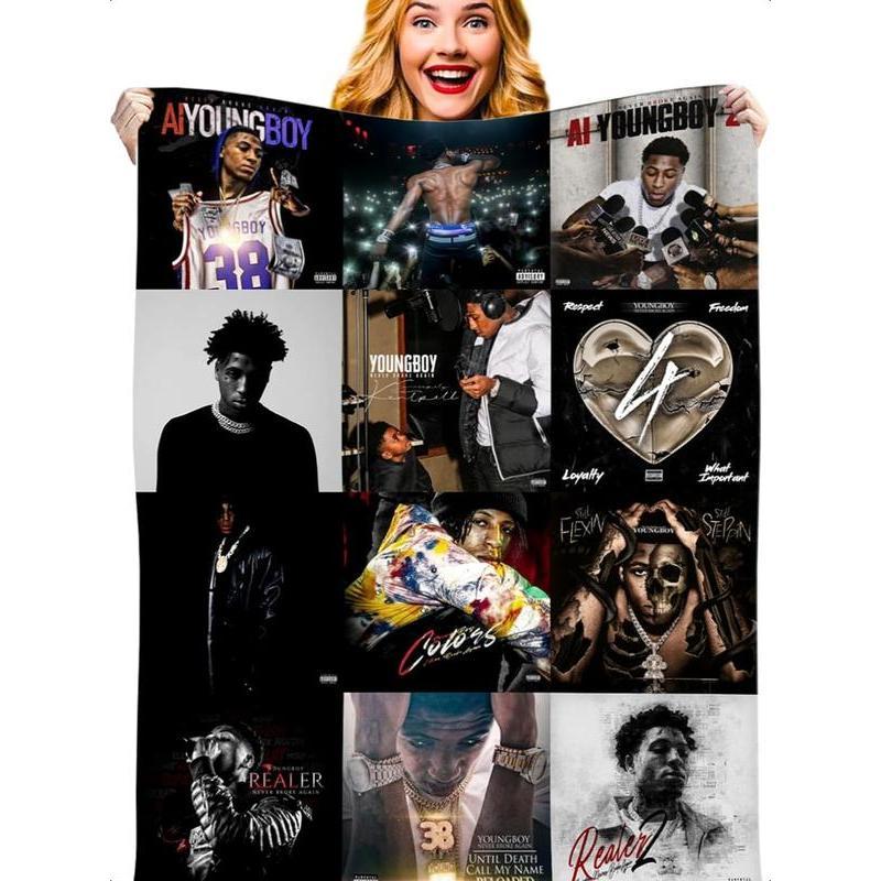 Youngboy Album Cover For Fans Warm Cozy Throw Napping Blankets