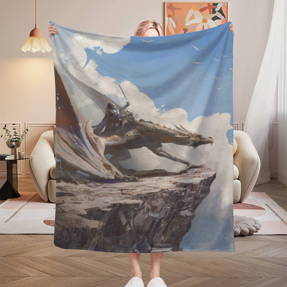 Game Of Thrones Illustration Cartoon Style Blanket, Soft And Comfortable