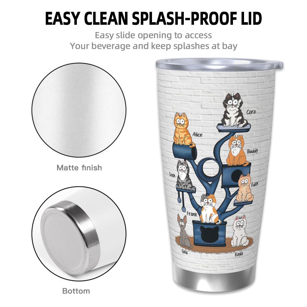 I Work Hard So My Cat Can Have A Better Life - Personalized Custom Tumblers - Perfect Gift For Cat Lovers, Cat Owners, Pet Owners