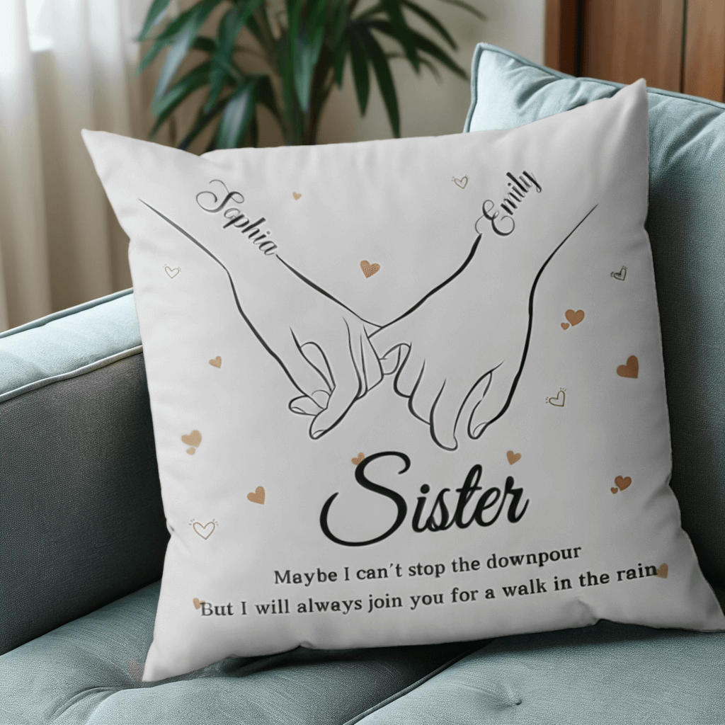 Bestie I Will Always Join You For A Walk In The Rain - Bestie Personalized Custom Pillow - Gift For Best Friends, BFF, Sisters, Friends