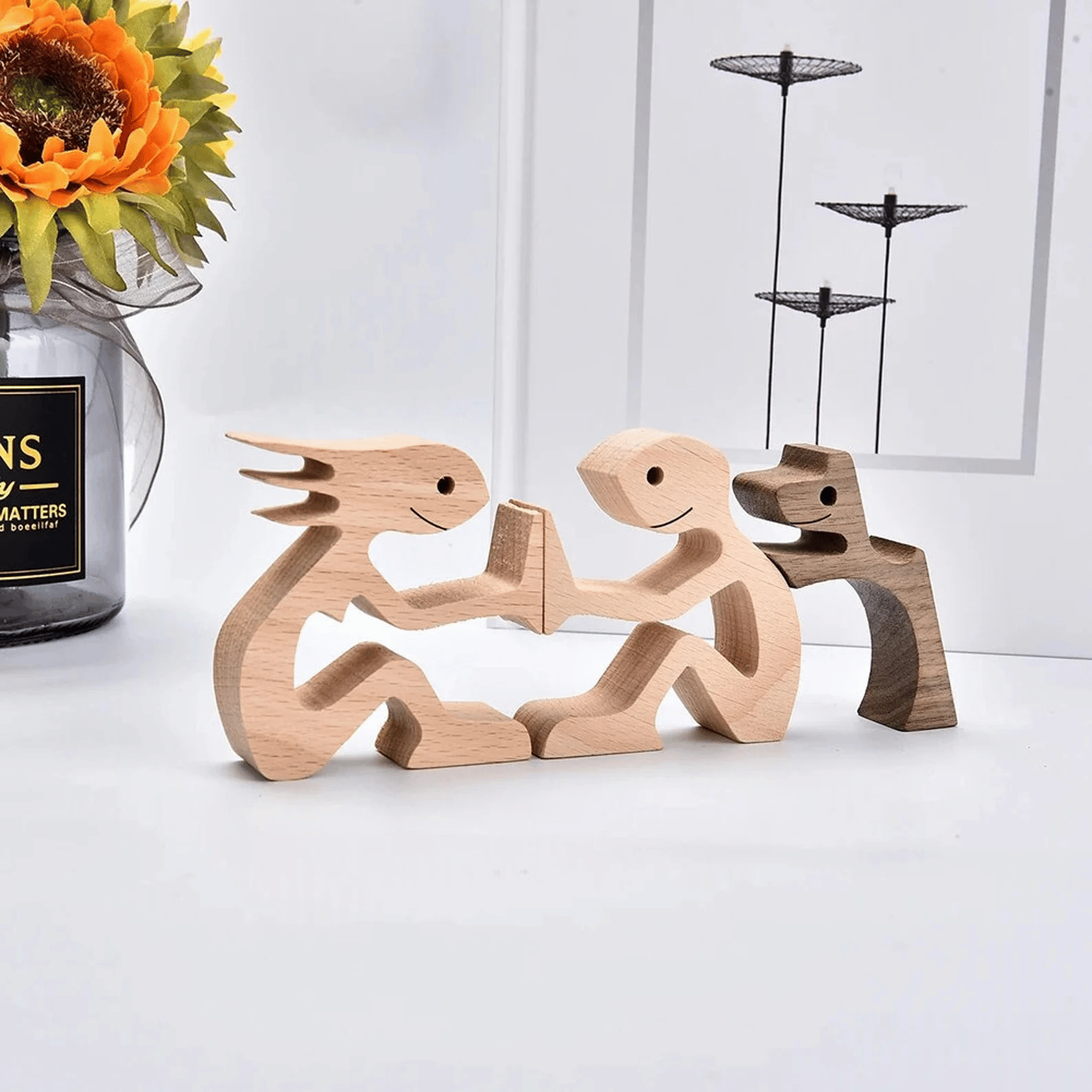 Couple and Dog Sculpture - The Love Between You And Your Fur-Friend