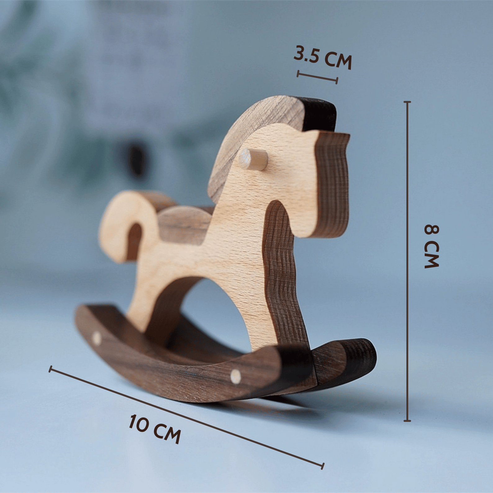 Handcrafted Wooden Rocking Horse Decor - Creative Kids Gift or Home Accent