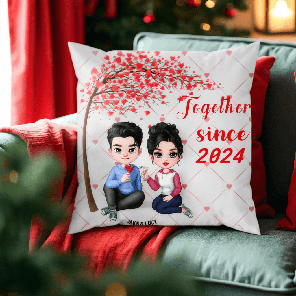 Couple Anniversary - Couple Personalized Custom Pillow - Anniversary Gift for Lovers, Couples, Husband Wife, Engagement, Wedding, Marriage Gift, Valentine's Day Gift