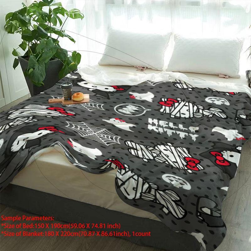 Cat Spider Web Pattern Soft Comfortable Throw Flannel Blanket