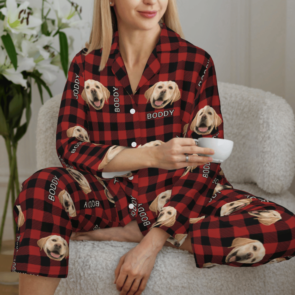 Custom Face Dog CatChristmas Gift Pajamas