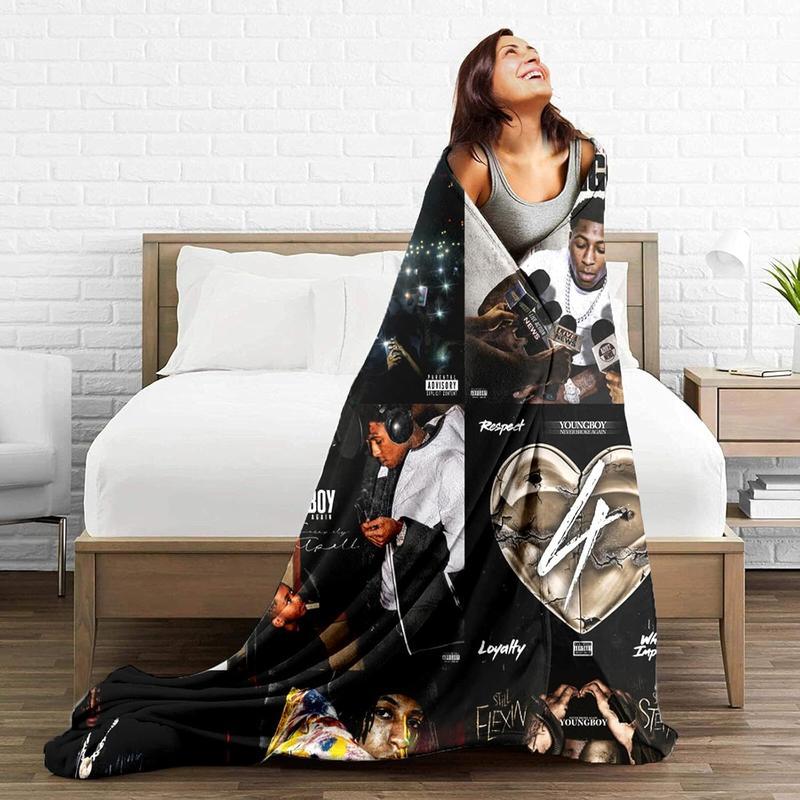 Youngboy Album Cover For Fans Warm Cozy Throw Napping Blankets