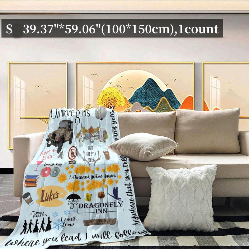 Cartoon Pattern Soft Comfortable Throw Flannel Blanket