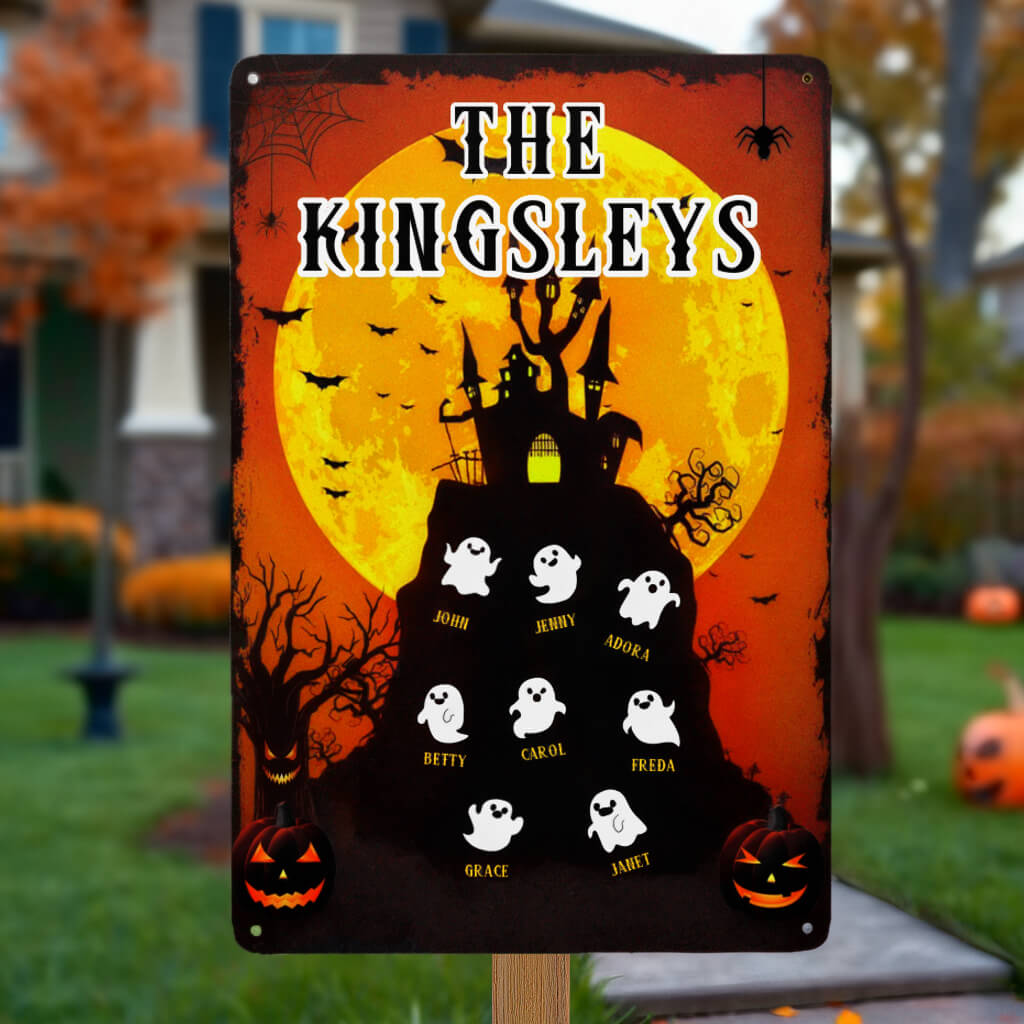 Some Spooky Halloween Treats - Personalized Halloween Metal Sign, Backyard Sign - Idea Halloween Gift For Family, Mom, Grandma