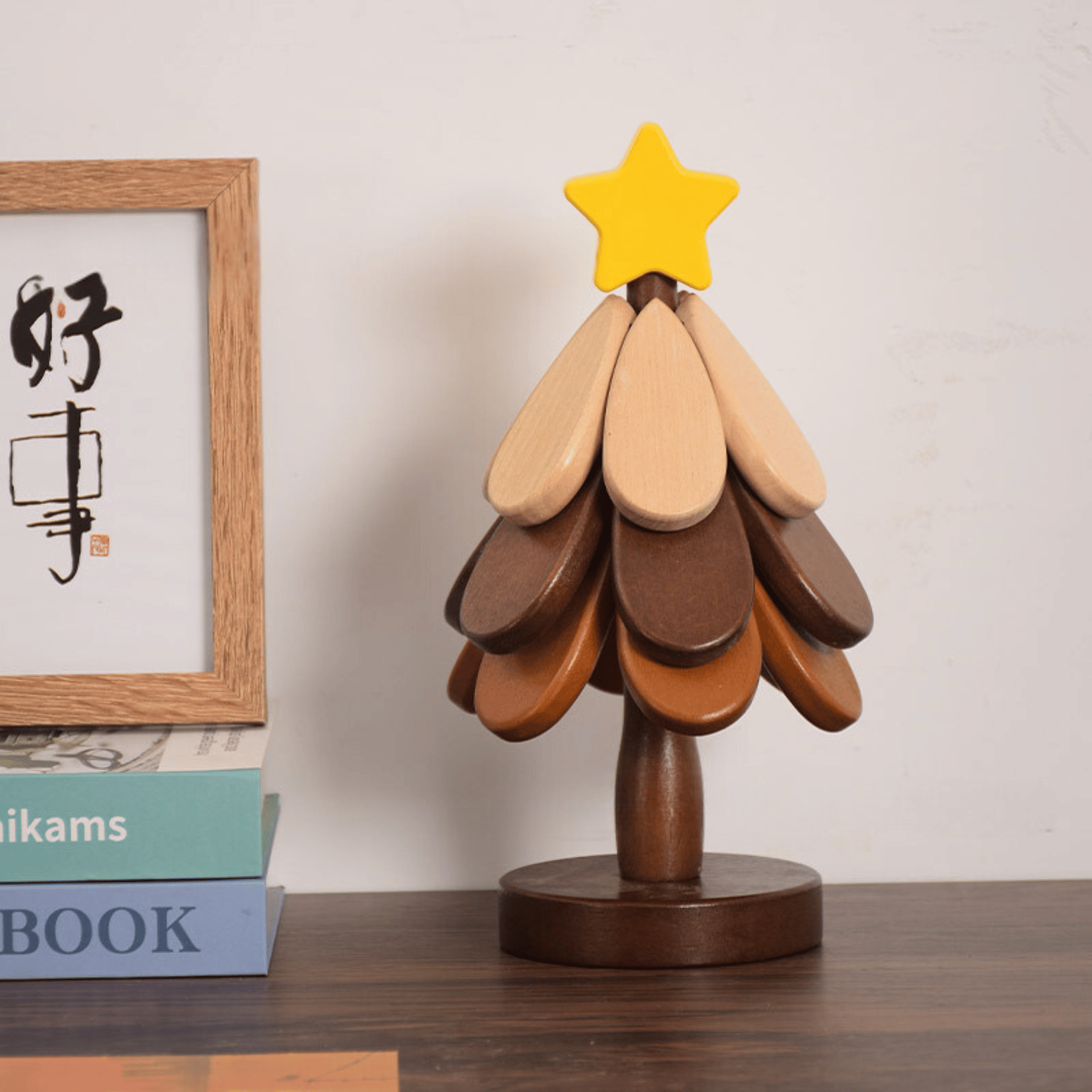 Foldable Wooden Christmas Tree Coaster