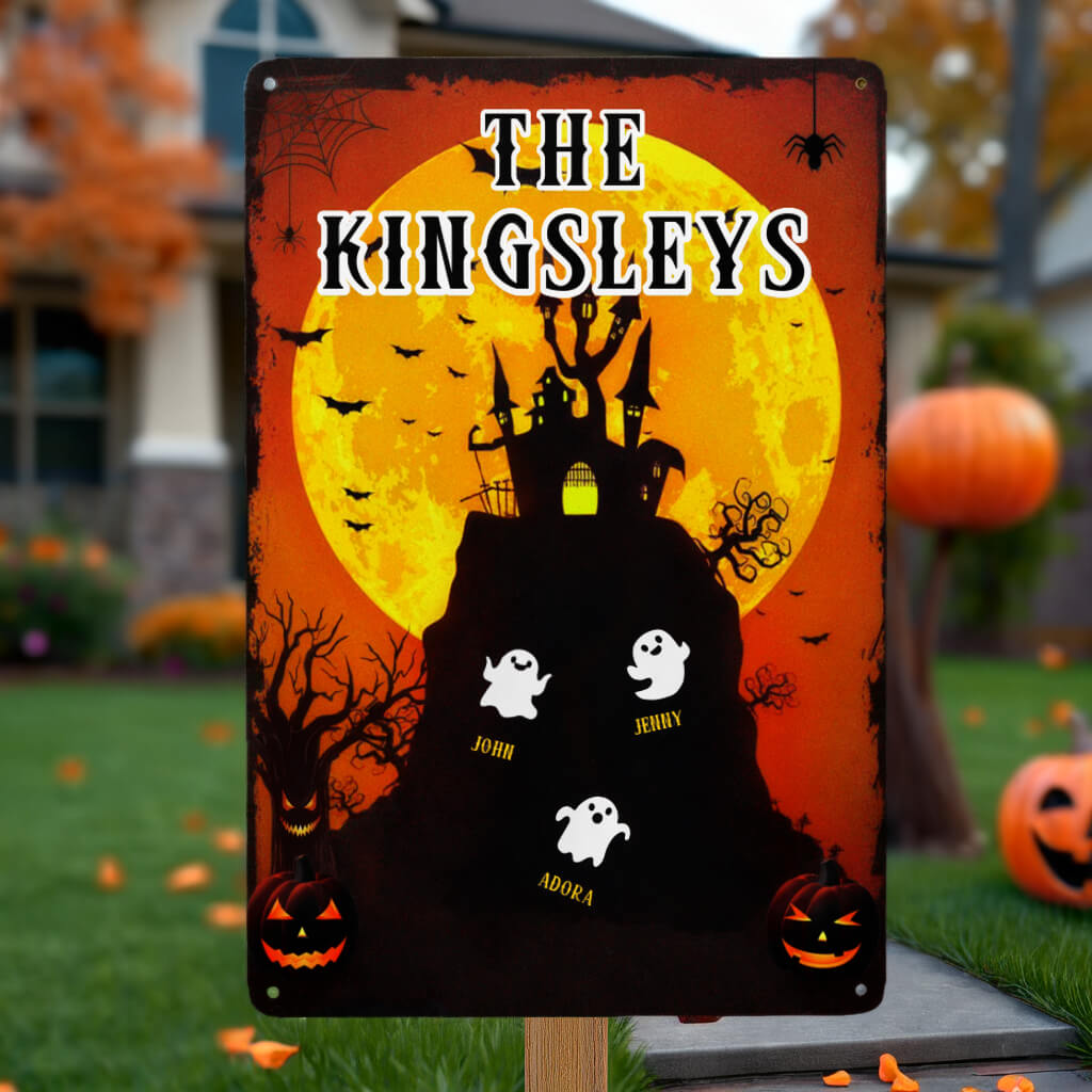 Some Spooky Halloween Treats - Personalized Halloween Metal Sign, Backyard Sign - Idea Halloween Gift For Family, Mom, Grandma