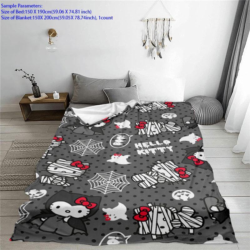 Cat Spider Web Pattern Soft Comfortable Throw Flannel Blanket