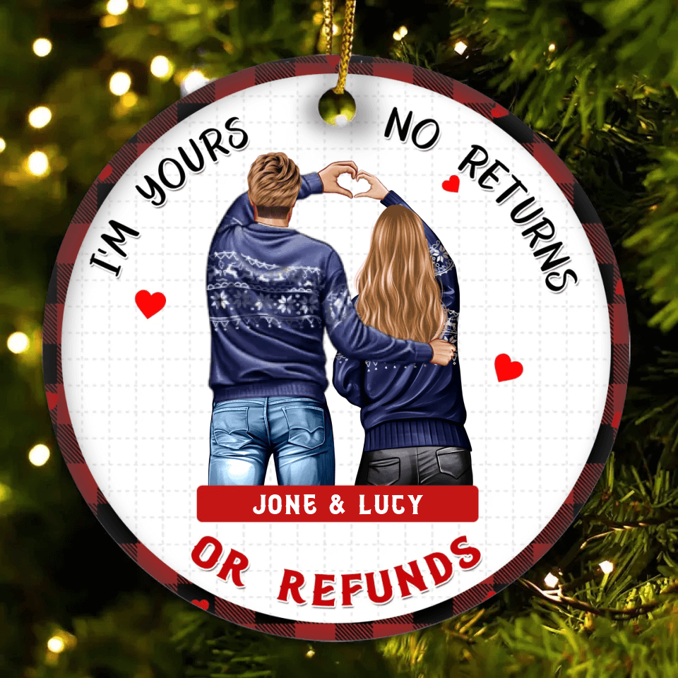 You Are By Far My Favorite - Couple Personalized Custom Ornament - Ceramic Round Shaped - Christmas Gift For Couples, Husband Wife, Anniversary