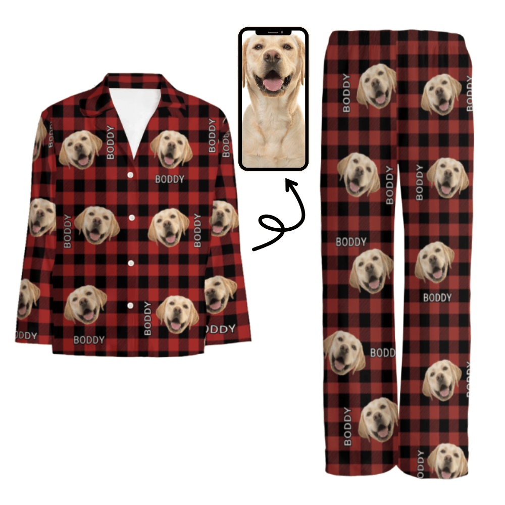 Custom Face Dog CatChristmas Gift Pajamas