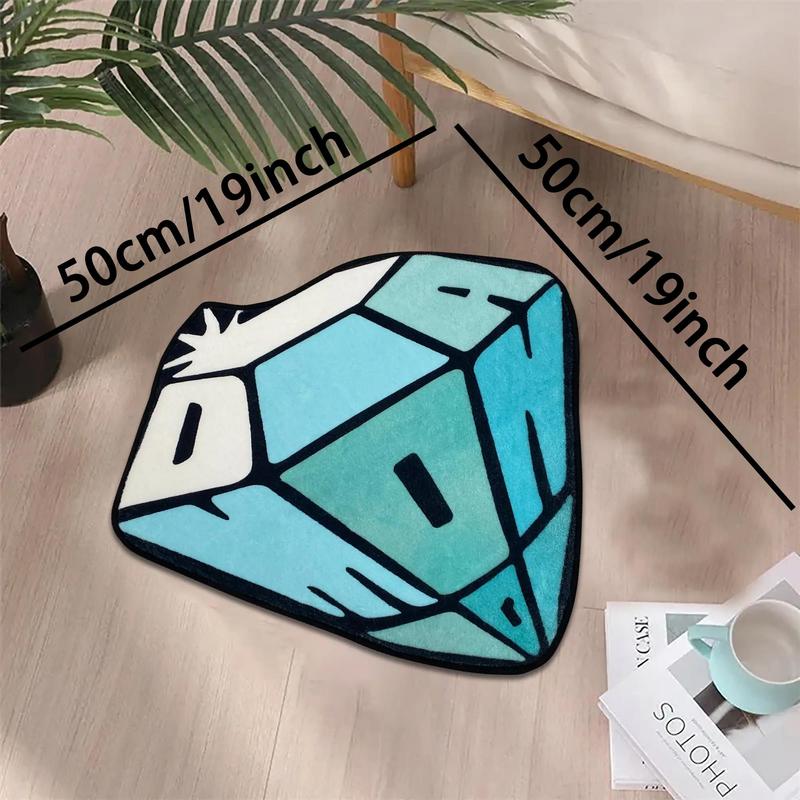 Fashion Diamond Design Pattern Special Stylish Creative Soft Non-slip Bedside Shaggy Floormat