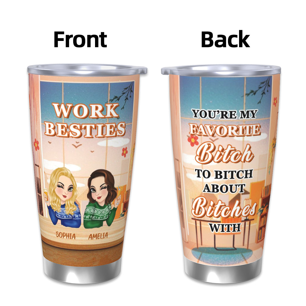 You Are The Reason I Don't Punch People At Work - Personalized Custom Tumbler - Gifts For  Colleagues, Besties, Friends, Best Friends, Sisters