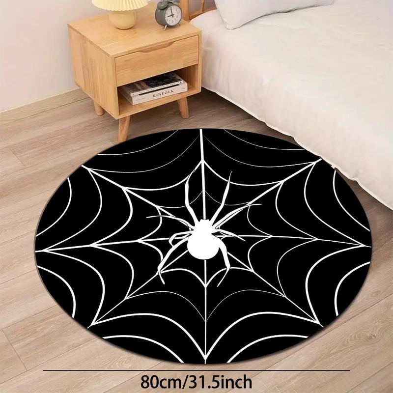 Spider Web Pattern Round Creative Non-slip Soft Comfortable Area Floormat