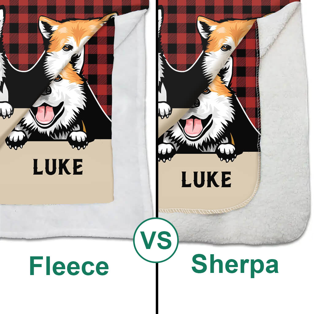 First  Things I See In The Morning Is A Dog Who Loves Me - Personalized Fleece Blanket, Sherpa Blanket - Best Christmas Gifts for Dog Lovers, Pet Owners