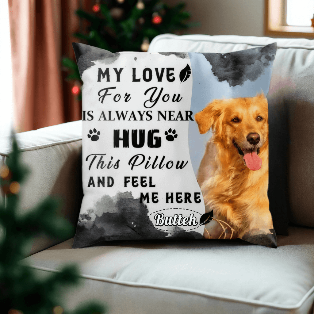 Customize This Pillow With A Photo And Then You Know I'm Here - Personalized Custom Pillow, Upload Photo - Sympathy Gift, Memorial Gift For Pet Owner, Pet Lover