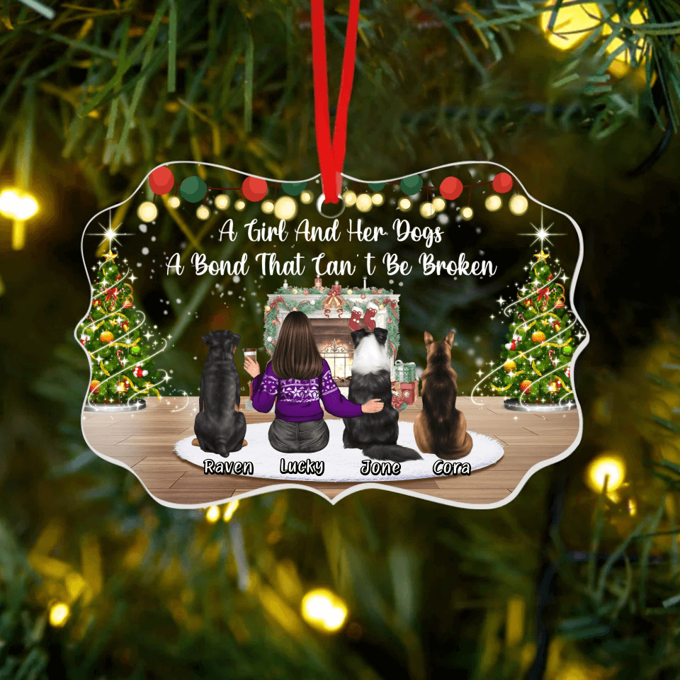 A Bond That Can't Be Broken - Dog Personalized Custom Acrylic Ornament Benelux Shaped - Christmas Gift for Dog Lovers, Pet Lovers