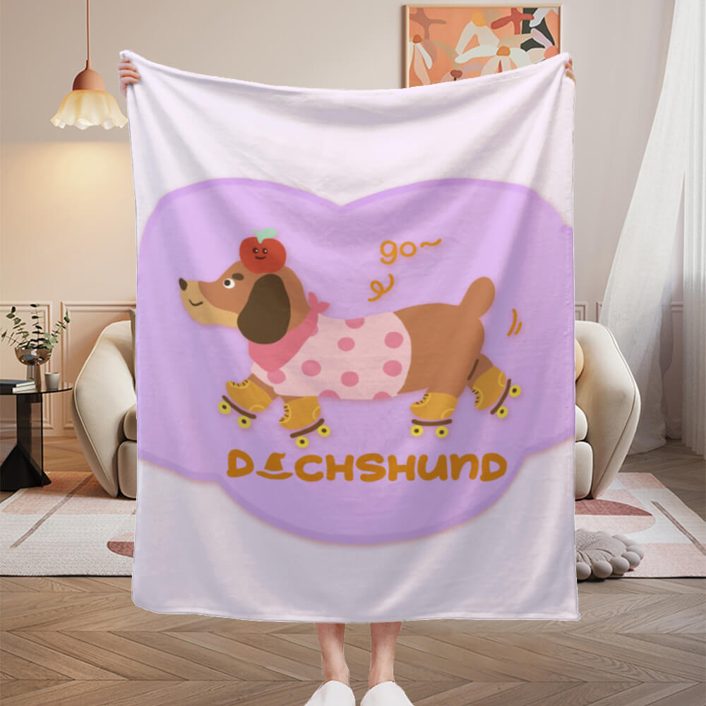 Cloud Dachshund Blanket Soft and comfortable