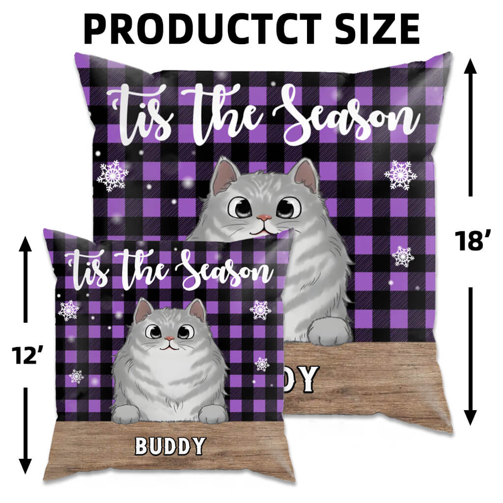 Meowy Catmas & Merry Woofmas - Cat Personalized Custom Pillow - Gift For Pet Owners, Cat Owners, Cat Lovers