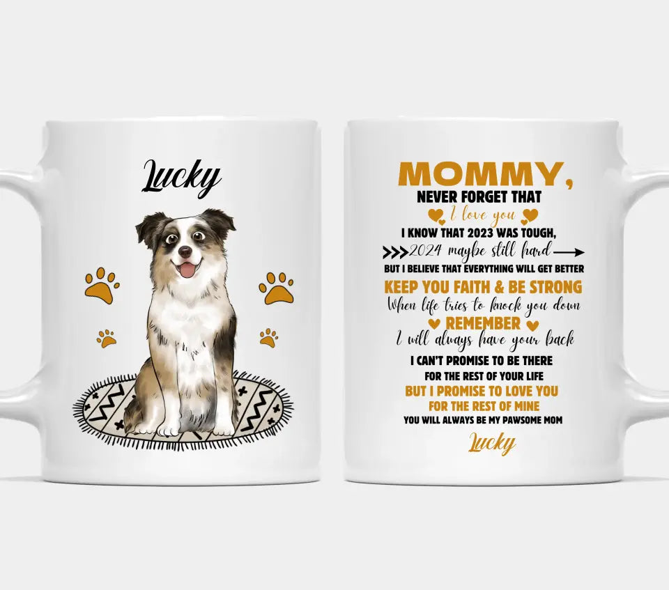 To Dog Mom Never Forget That I Love You - Dog Personalized Mug - Mother's Day Gift For Dog Mom, Dog Lovers, Pet Lovers