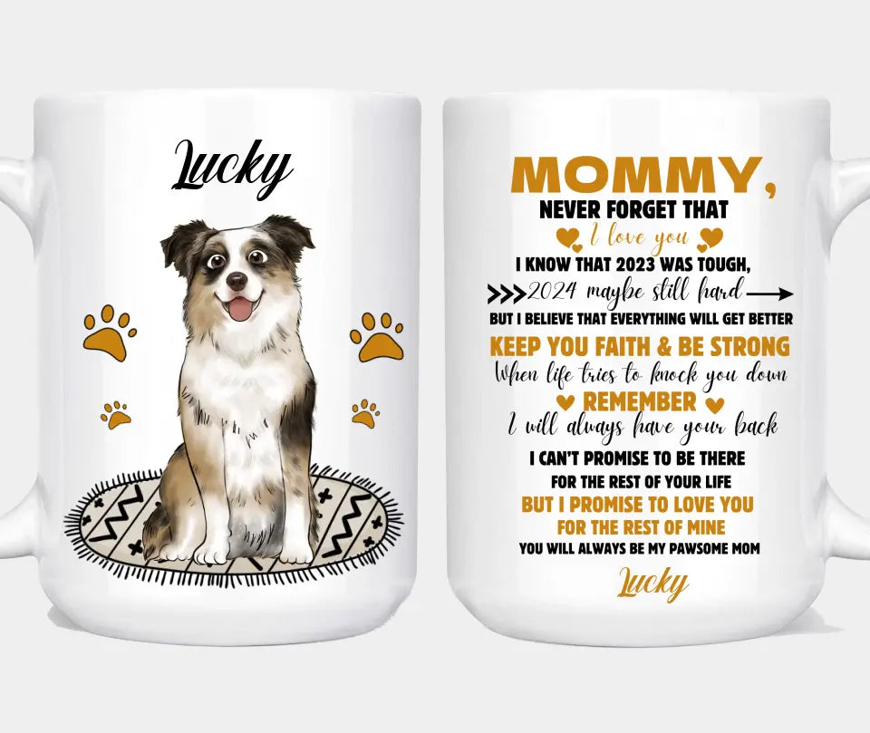 To Dog Mom Never Forget That I Love You - Dog Personalized Mug - Mother's Day Gift For Dog Mom, Dog Lovers, Pet Lovers