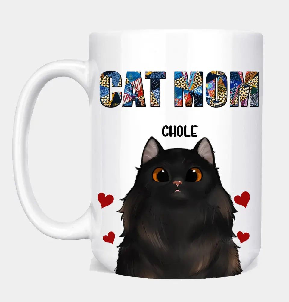 For Cat Mom - Cats Personalized Mug - Gift For Pet Lovers, Cat Lovers, Mother's Day Gift