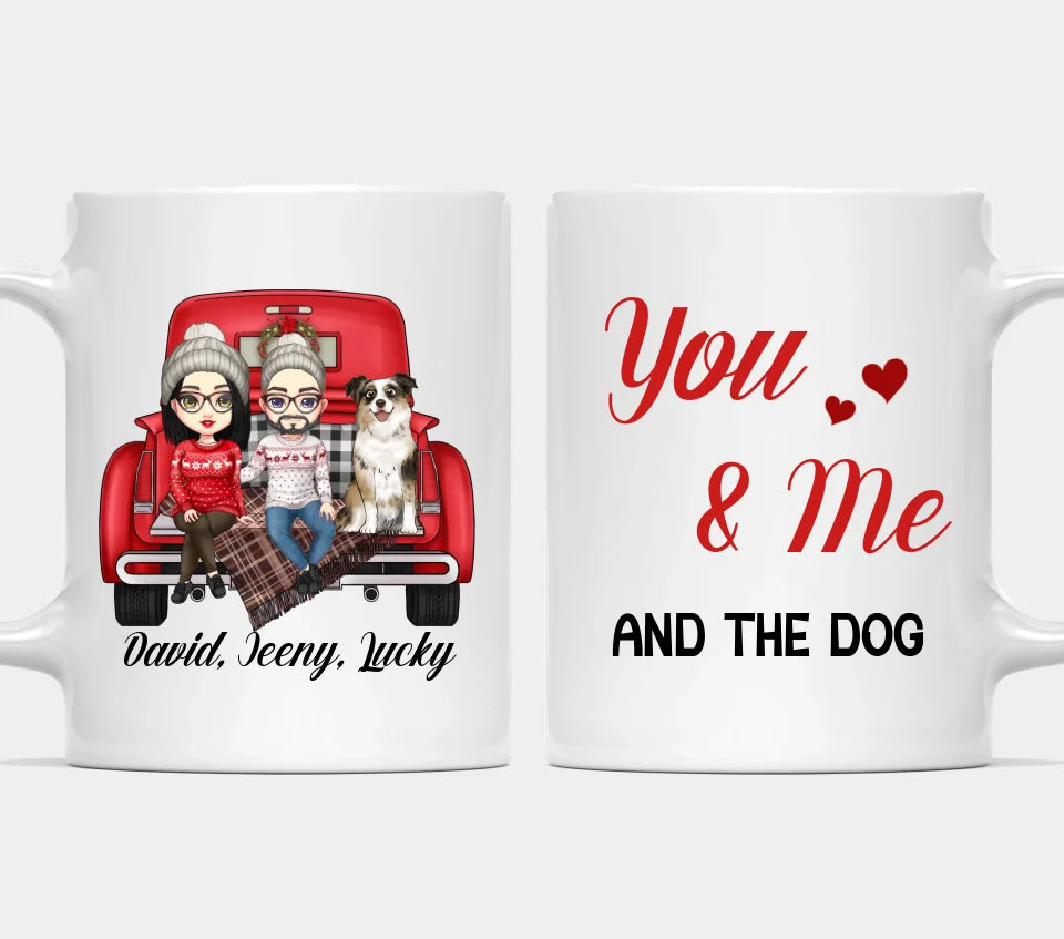 You, Me & The Dogs - Couple Personalized Mug - Valentine‘s Day Gift For Couples, Husband Wife, Dog Lovers, Pet Lovers, Anniversary Gift