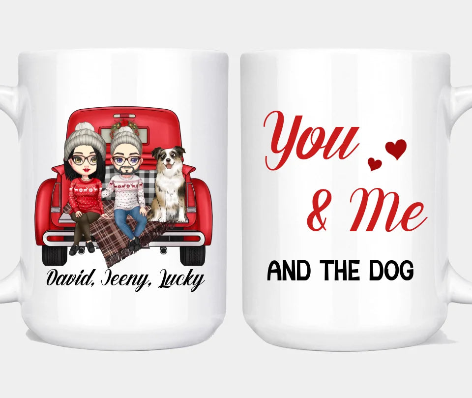 You, Me & The Dogs - Couple Personalized Mug - Valentine‘s Day Gift For Couples, Husband Wife, Dog Lovers, Pet Lovers, Anniversary Gift