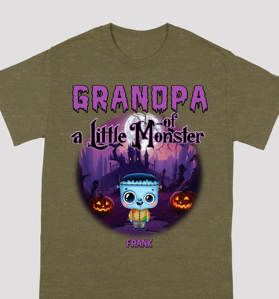 Grandpa Of These Little Monsters - Personalized Custom Unisex T-Shirt, Sweatshirts, Hoodies - Halloween Gift For Family, Grandma, Grandpa