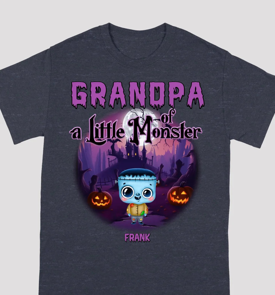 Grandpa Of These Little Monsters - Personalized Custom Unisex T-Shirt, Sweatshirts, Hoodies - Halloween Gift For Family, Grandma, Grandpa