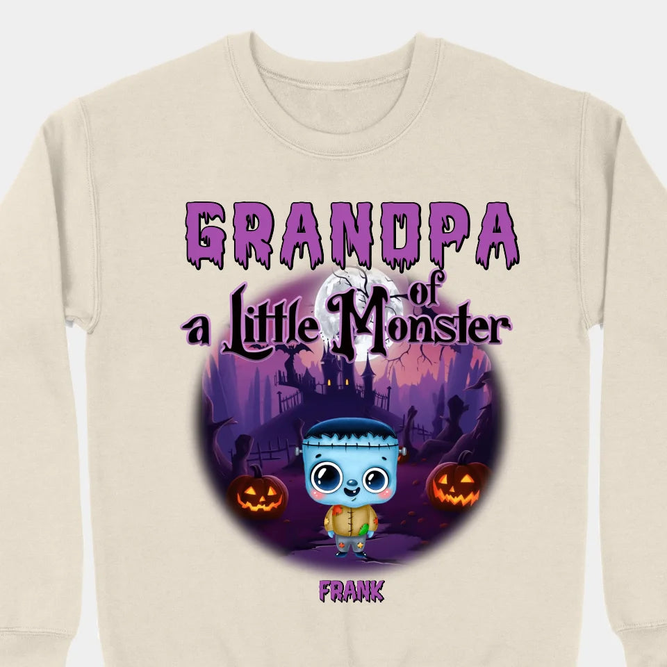 Grandpa Of These Little Monsters - Personalized Custom Unisex T-Shirt, Sweatshirts, Hoodies - Halloween Gift For Family, Grandma, Grandpa