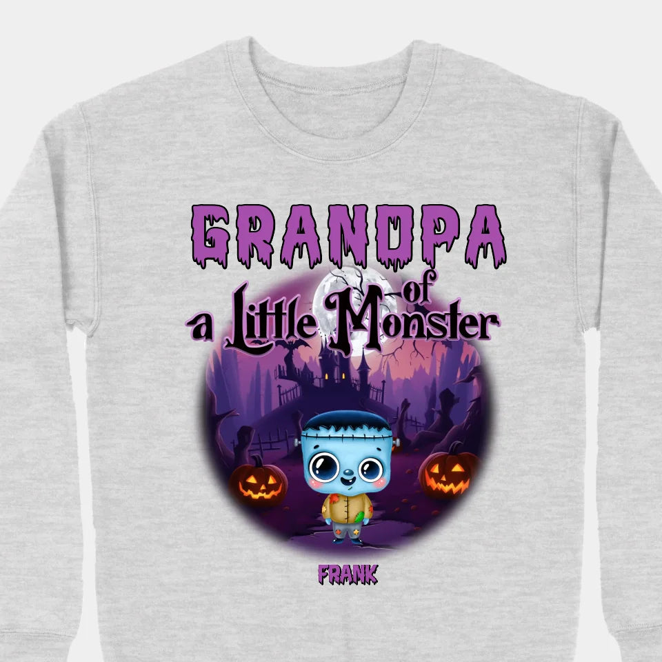 Grandpa Of These Little Monsters - Personalized Custom Unisex T-Shirt, Sweatshirts, Hoodies - Halloween Gift For Family, Grandma, Grandpa