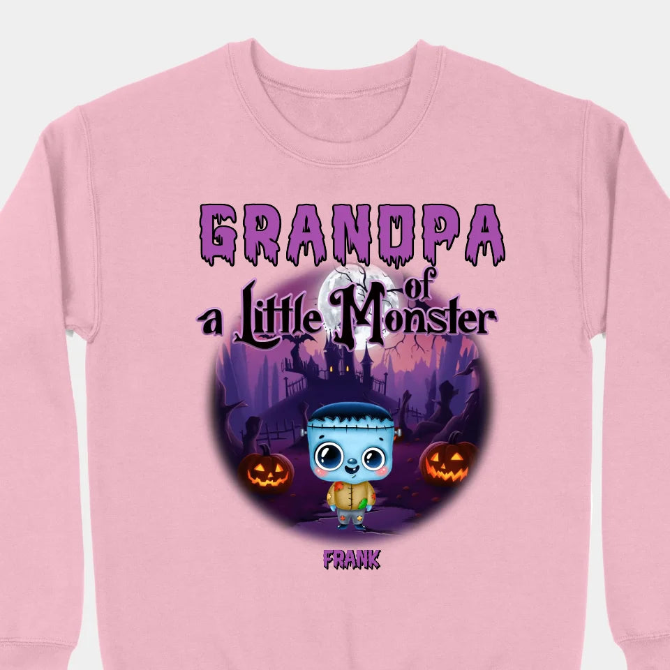 Grandpa Of These Little Monsters - Personalized Custom Unisex T-Shirt, Sweatshirts, Hoodies - Halloween Gift For Family, Grandma, Grandpa