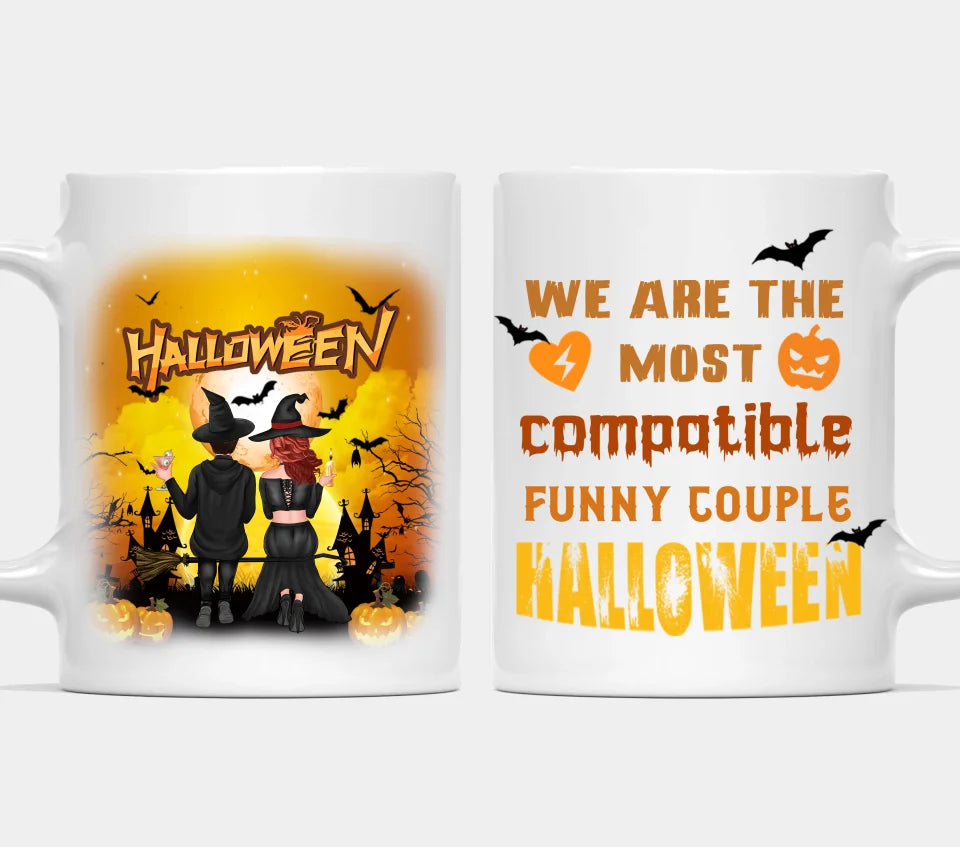 We Are The Most Compatible Funny Couple - Personalized Custom Couple Mugs - Halloween Gifts For Couples, Lovers, Husband Wife, Anniversary