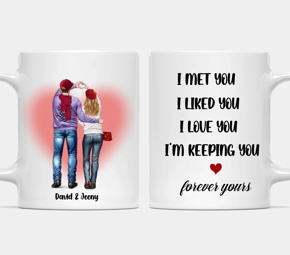 Doll Couple Loving Gift For Him For Her - Couple Personalized Mug - Valentine's Day Gift For Couples, Husband Wife, Anniversary, Marriage Gift