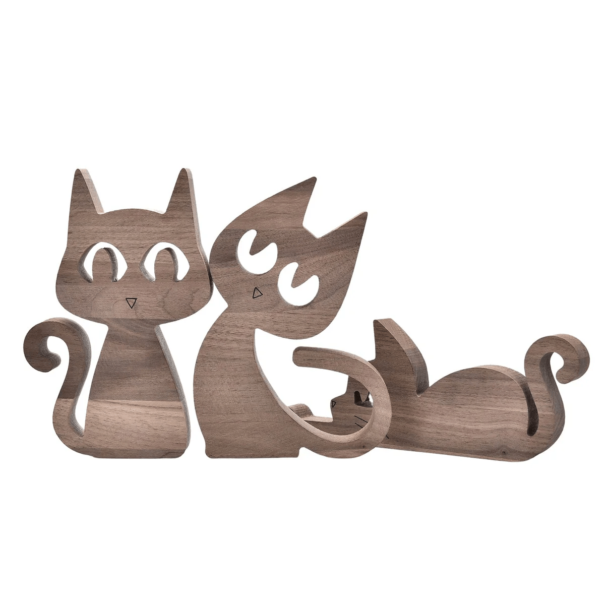 Cat Wood Sculpture