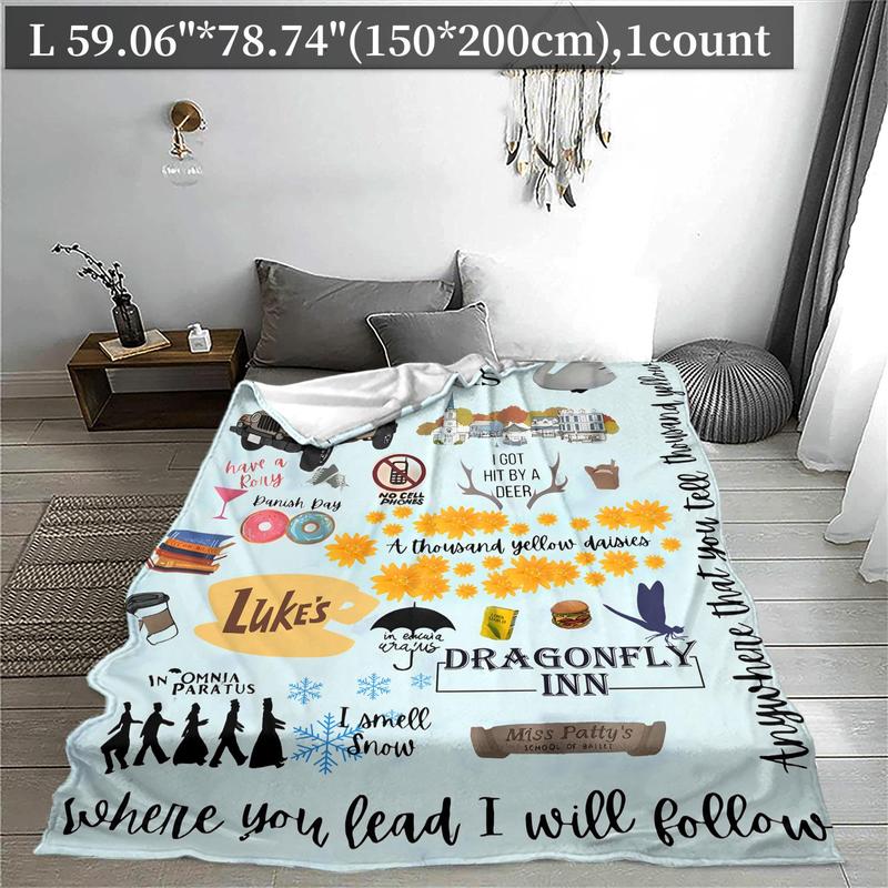 Cartoon Pattern Soft Comfortable Throw Flannel Blanket