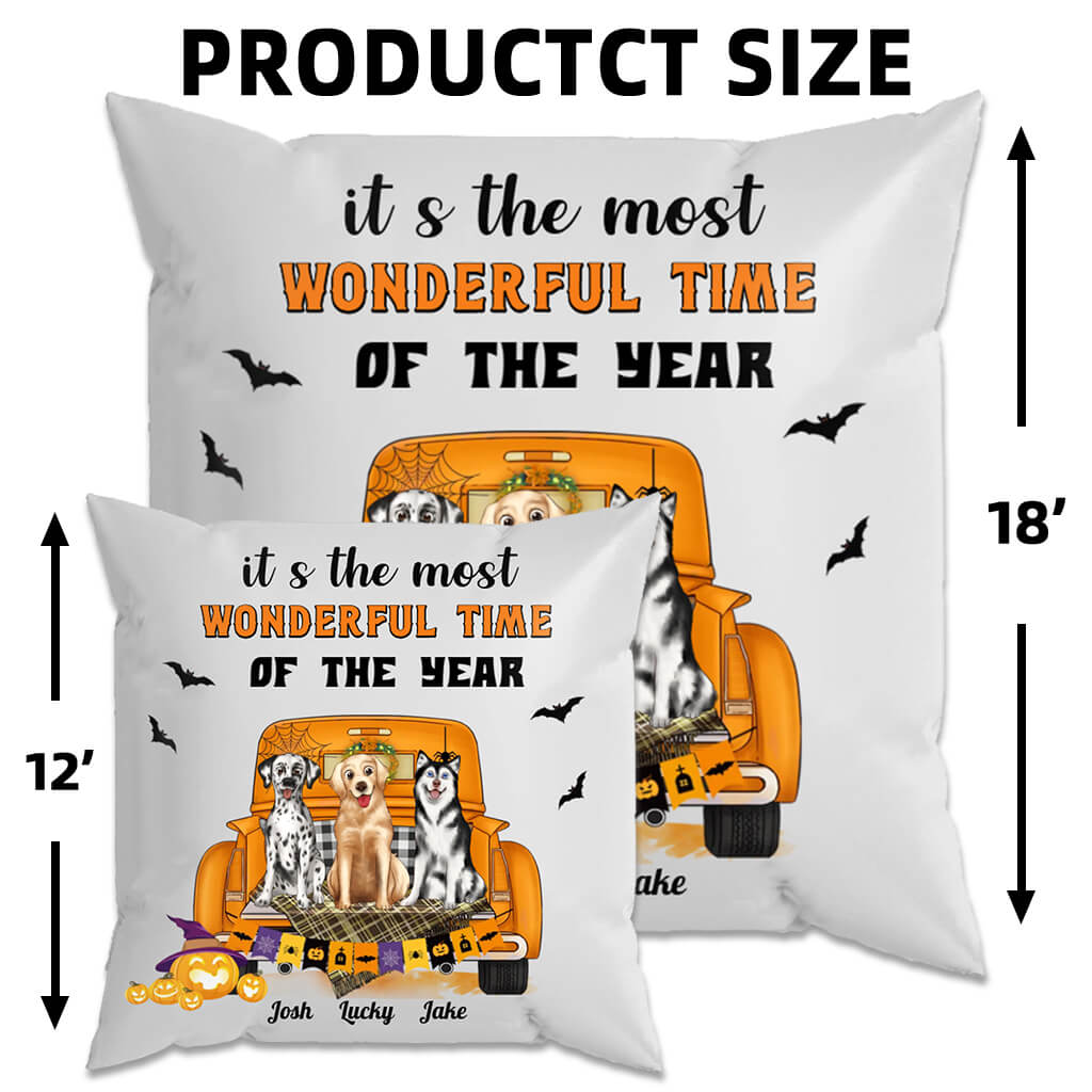 It's The Most Wonderful Time Of The Year - Personalized Custom Pillows - Halloween Gifts For Dog lovers, Pet lovers