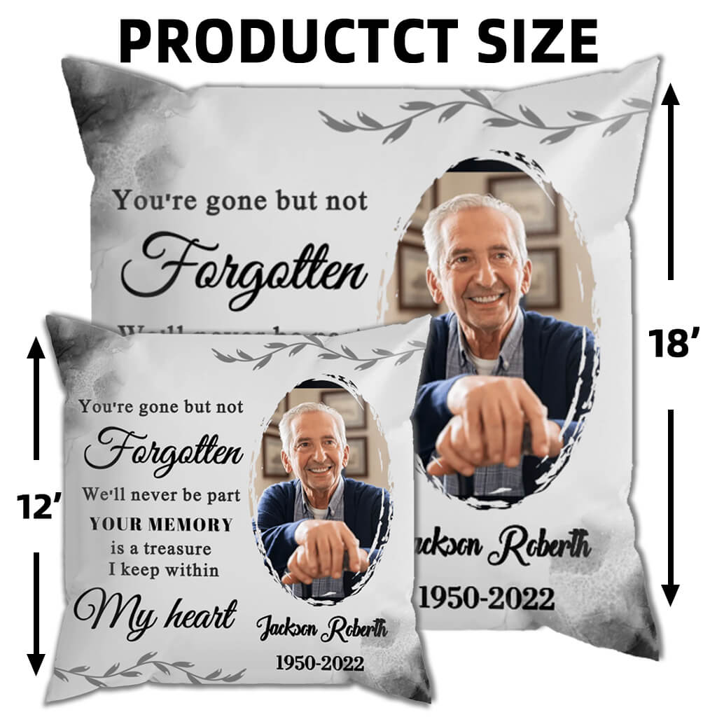 Custom Photo I Keep Within My Heart - Memorial Personalized Custom Pillow - Sympathy Gift, Memorial Gift For Family Members, Siblings, Friends