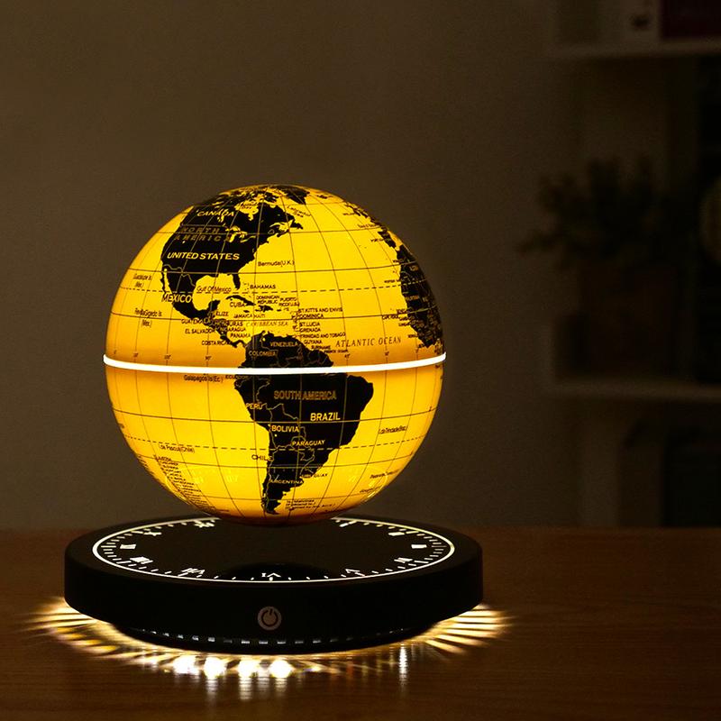 Magnetic Levitating Globe, 3D LED Rotating Night Light, High-Tech Office Decor