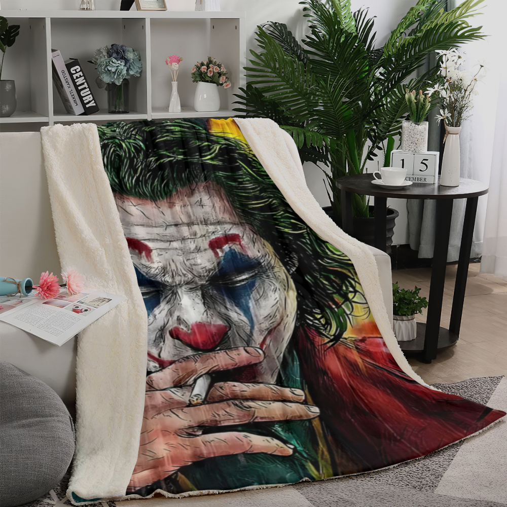 Clown pattern blanket, soft and comfortable