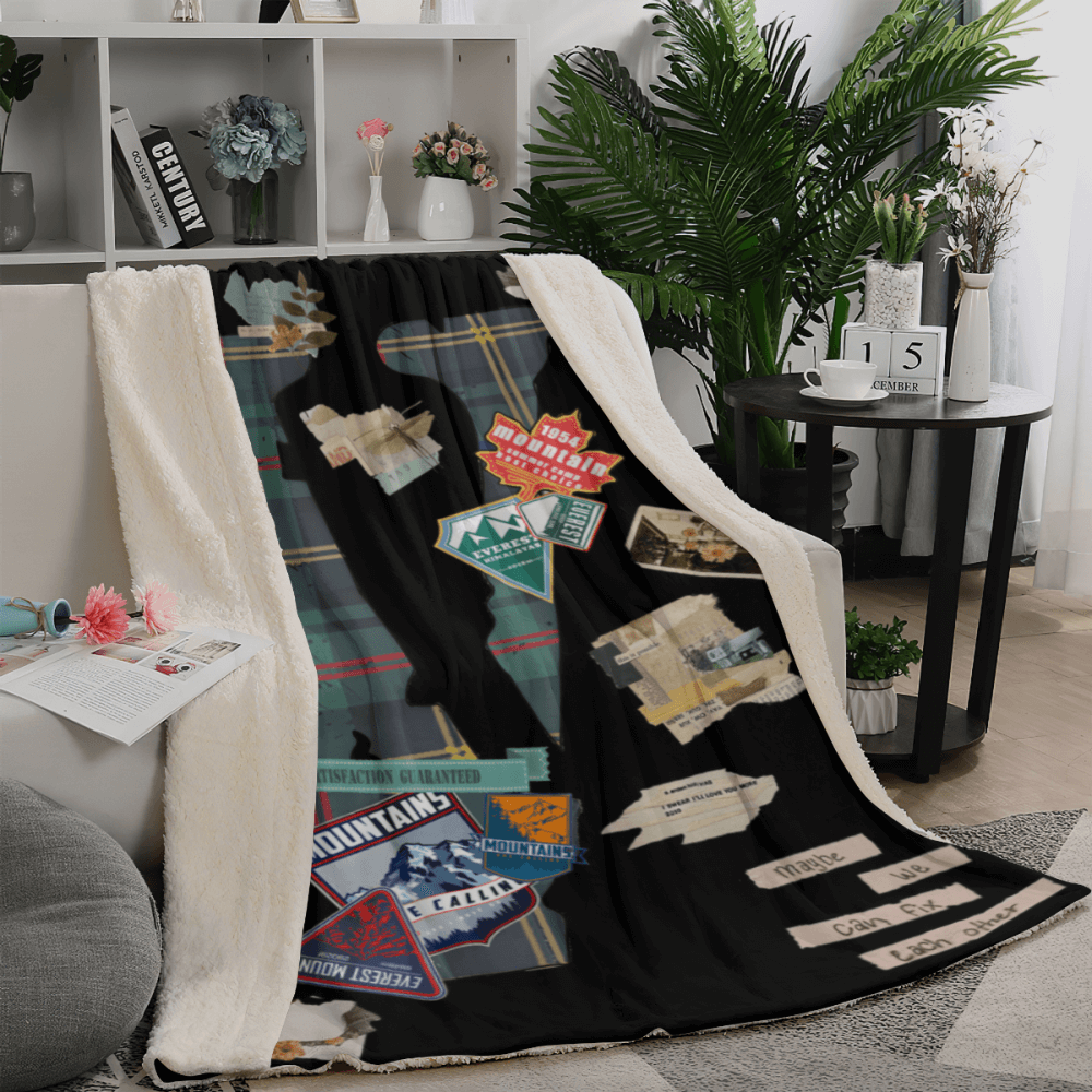 Creative Retro Sticker Letter V, The Blanket Is Soft And Comfortable