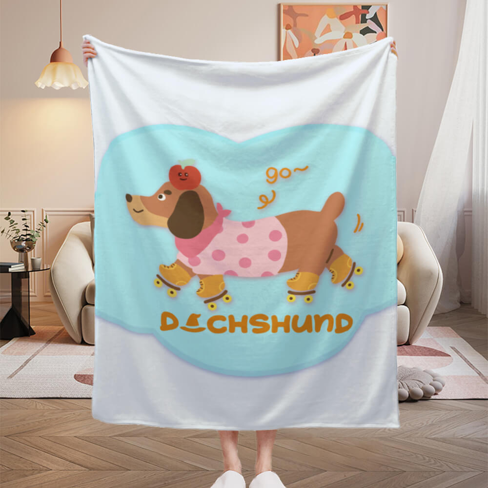 Cloud Dachshund Blanket Soft and comfortable