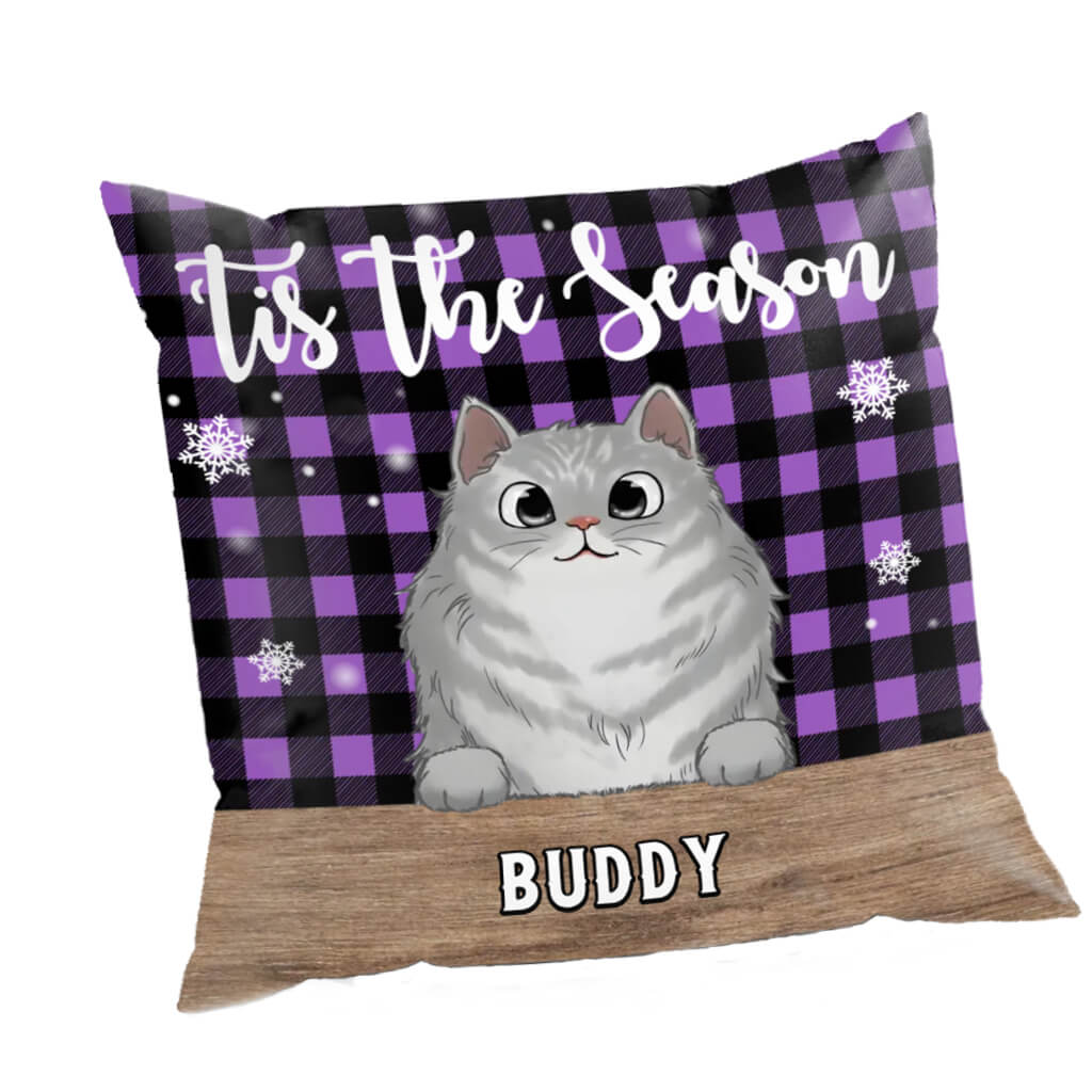 Meowy Catmas & Merry Woofmas - Cat Personalized Custom Pillow - Gift For Pet Owners, Cat Owners, Cat Lovers