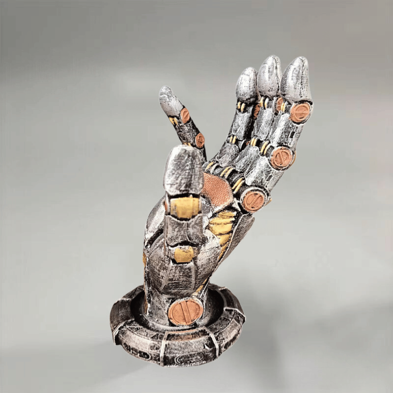 Cyberpunk Mechanical Hand Design Resin Ornament Game Controller Holder