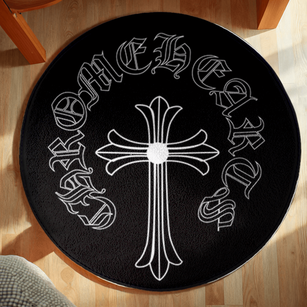 Creative Cross Pattern Round Non-Slip Soft And Comfortable Floormat