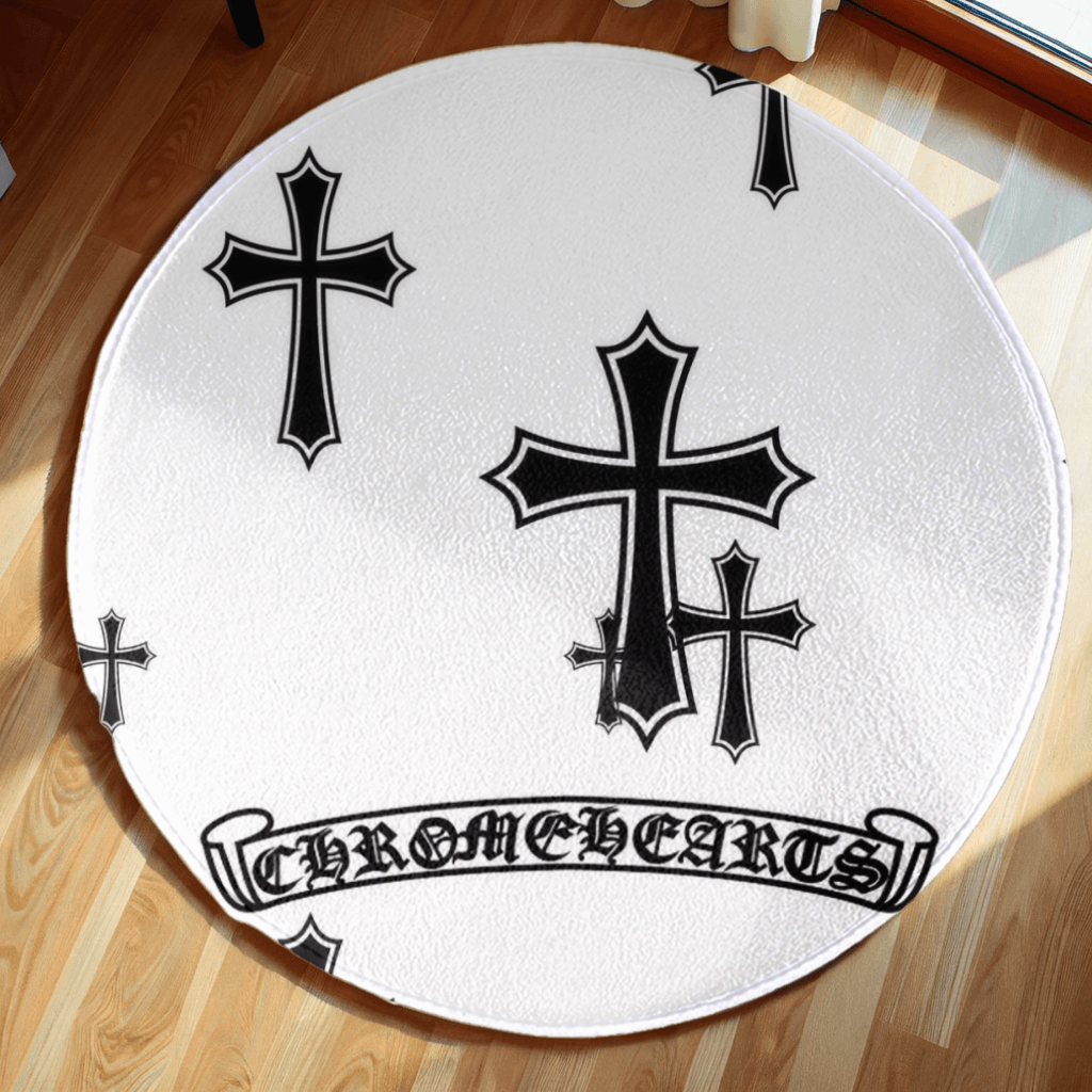 Cross LOGO Round Non-Slip Soft And Comfortable Floormat