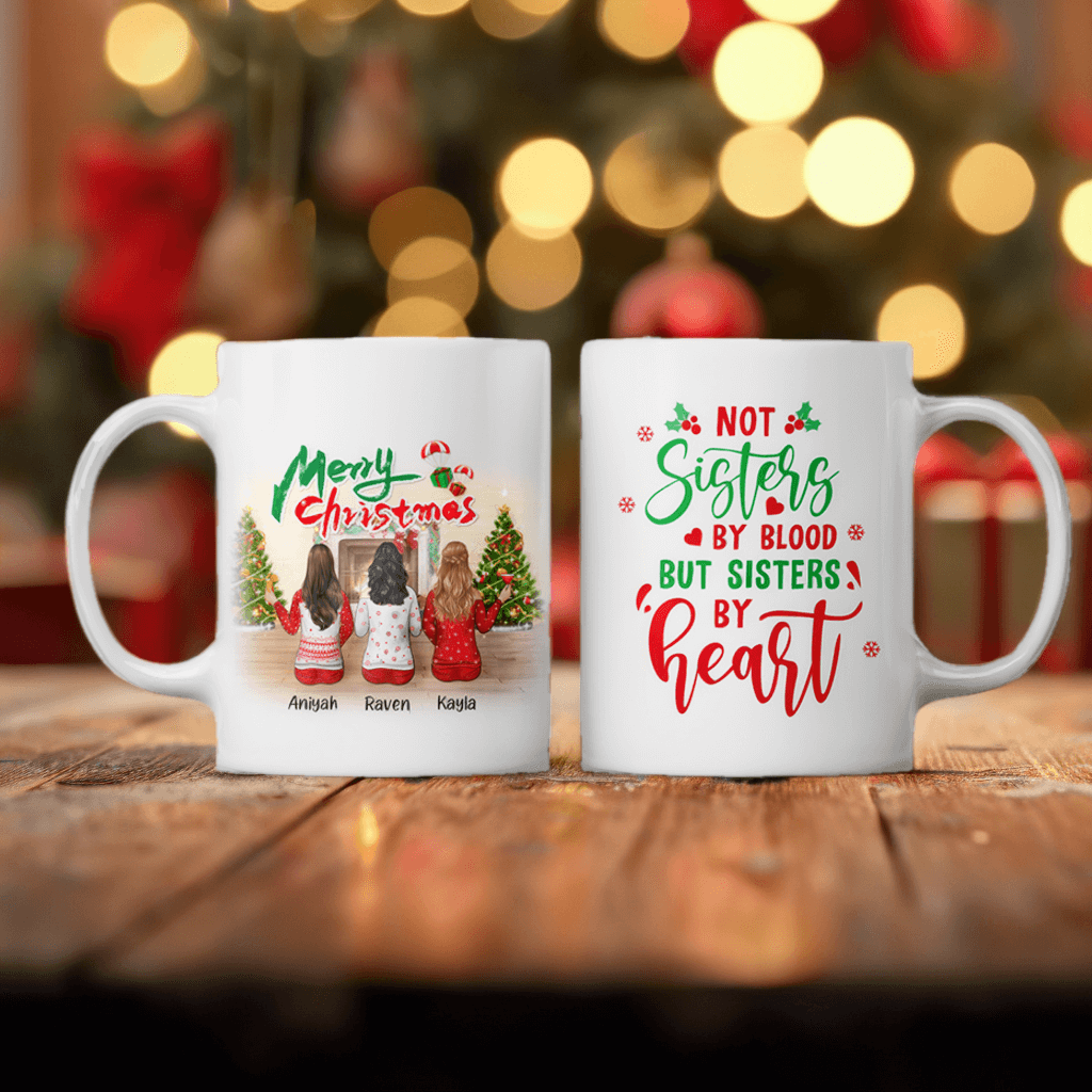 Besties Forever - Personalized Custom Mugs - Perfect Christmas Gifts For Sisters, Girlfriends, Friends, Birthday